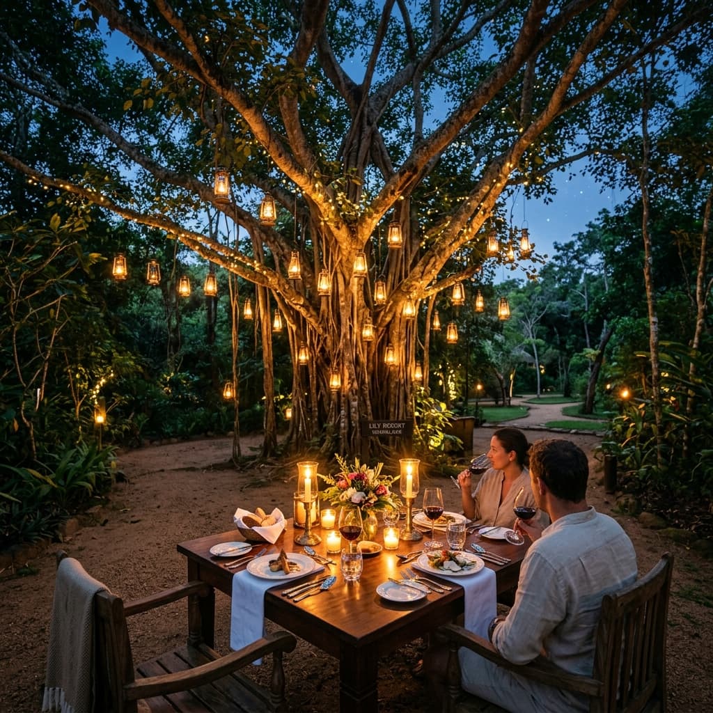 Romantic Candlelit Bush Dining Clearing